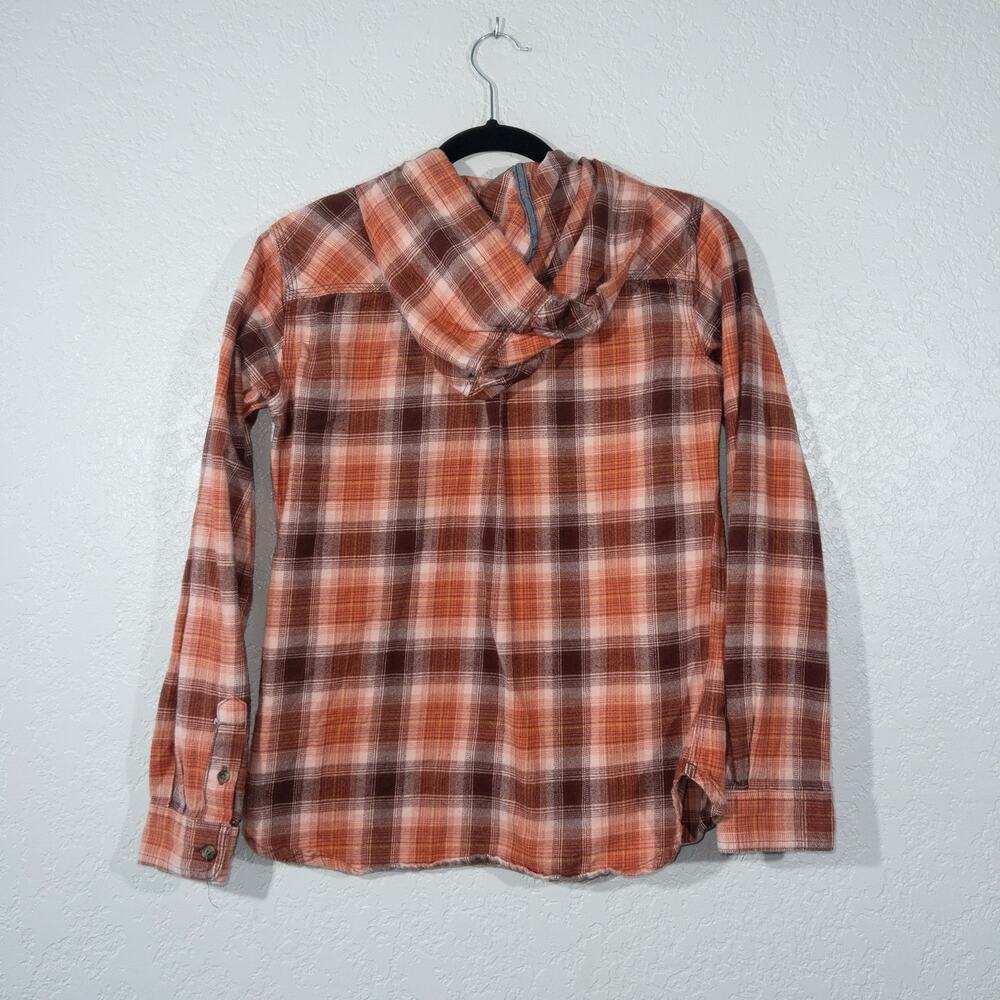 Carhartt Redwood Plaid Hooded Long Sleeve Button Jacket Size XS - Picture 8 of 10